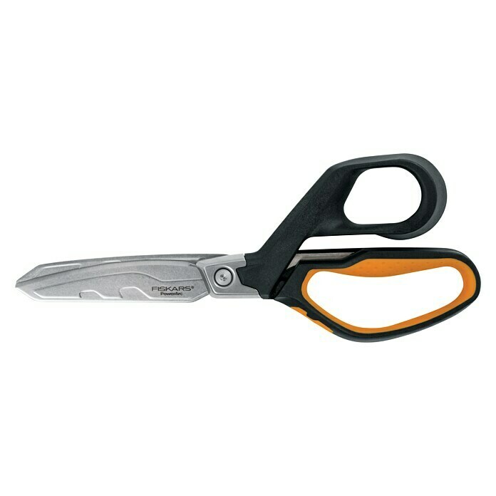 Fiskars PowerArc ArbeitsschereLänge: 210 mm, Schnittlänge: 83 mm, Schwarz/Orange Left Side View