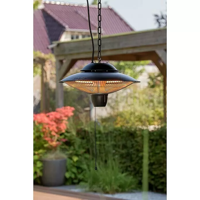 Sunred Deckenheizstrahler Barcelona - 1.500 W, Schwarz, Durchmesser: 42,5 cm - Stimmungsaufnahme