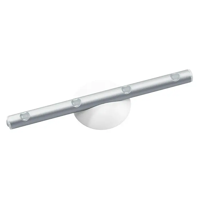 Osram LED-Leuchtstab LEDstixx - Silber, 1 Stk. - LED-Leuchte mit silbernem Gehäuse und kreisförmiger Halterung, ideal für die Beleuchtung von dunklen Bereichen im Haus oder Büro.