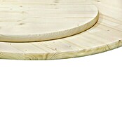 Tischplatte (Durchmesser: 90 cm, Stärke: 2,8 cm, Fichte, Rund)