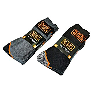 Black+Decker Socken Work Socks (Konfektionsgröße: 43 - 46, Grau, 3 Stk.)