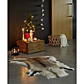 Esbeco Alfombra de piel de reno (Marrón/Blanco, 110 x 70 cm)
