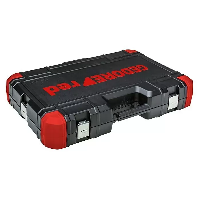 Gedore red Set de llaves de vaso - 100 pzs., Tamaño de accionamiento: ½″ - Caja de herramientas GEDORE RED negra y roja con cierres metálicos y asa para un almacenamiento y transporte robusto de herramientas.