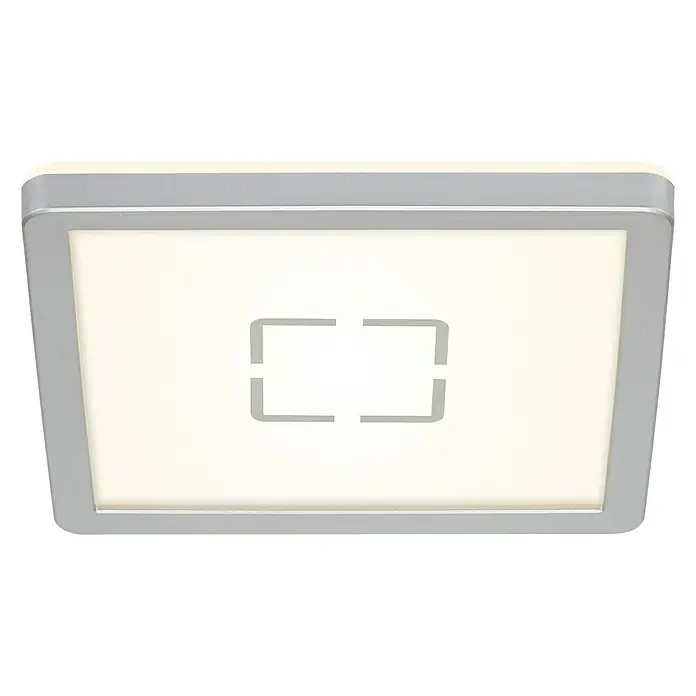 Tween Light LED-Deckenleuchte Montella eckig - 12 W, L x B x H: 19 x 19 x 2,8 cm, Weiß/Silber, Eckig - Moderne, quadratische Deckenleuchte mit silbernem Rahmen und integriertem, hellem LED-Panel. Ideal für Flure und Wohnräume.