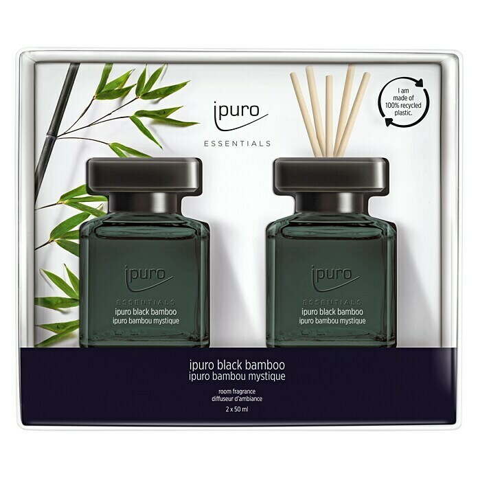 Ipuro Essentials Parfum d'ambiance Black Bamboo Set 2 x 50 ml