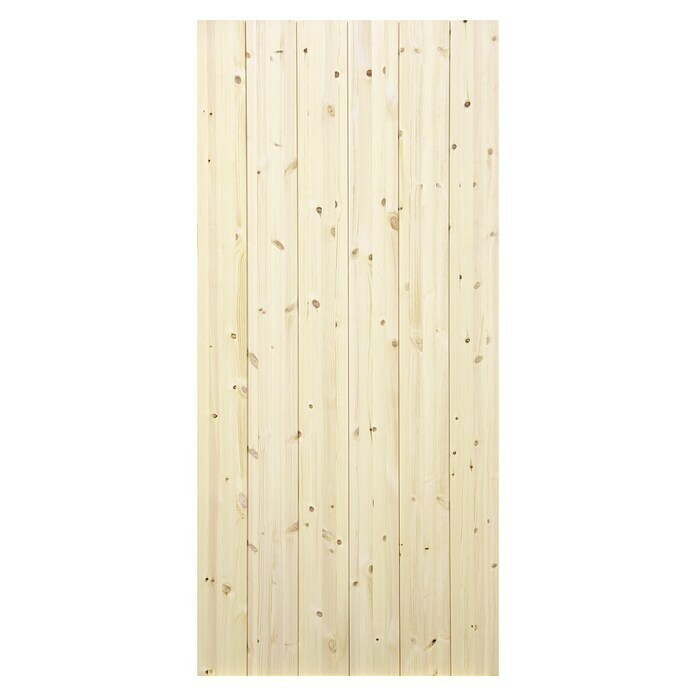 Radex Holzschiebetür Barn Door Loft Rustic (95 x 210 cm, Kiefer, Natur, Motiv: KK) | BAUHAUS