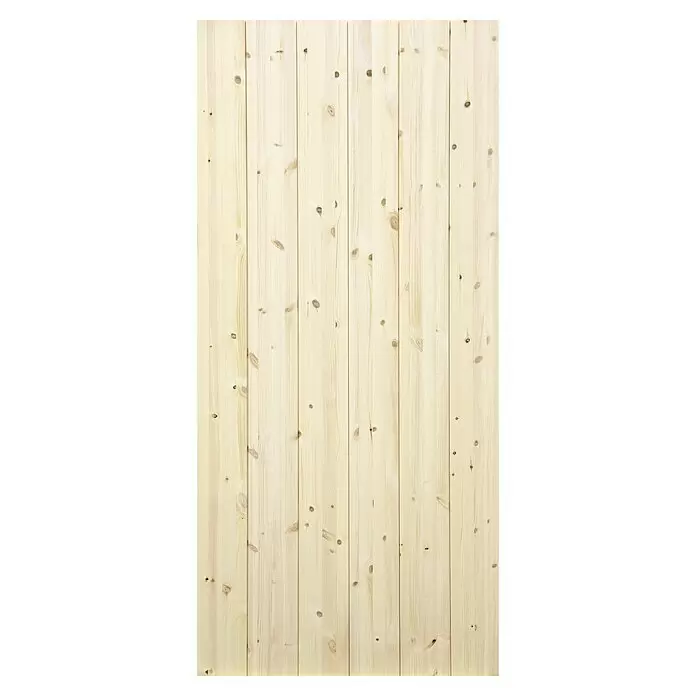 Radex Holzschiebetür Barn Door Loft Rustic - 95 x 210 cm, Kiefer, Natur, Motiv: KK - Vorderansicht