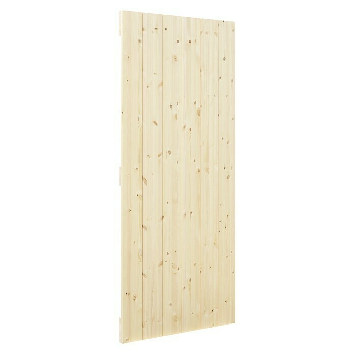 Radex Holzschiebetür Barn Door Loft Rustic (95 x 210 cm, Kiefer, Natur, Motiv: E) | BAUHAUS