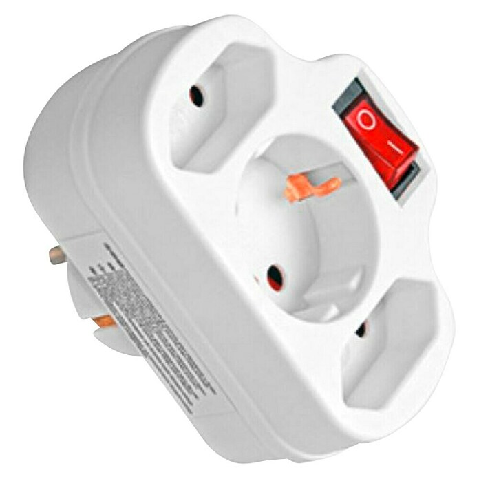 Vtičnica  (S stikalom, Bela, Plastika) | 3232 - Tischsteckdosen m. Blitzschutz | CBDB - Tischsteckdosen | CBD - Verlängerungen, Tischsteckdosen, Kabelt | CB - Elektroinstallation | C - Elektro | BAUHAUS