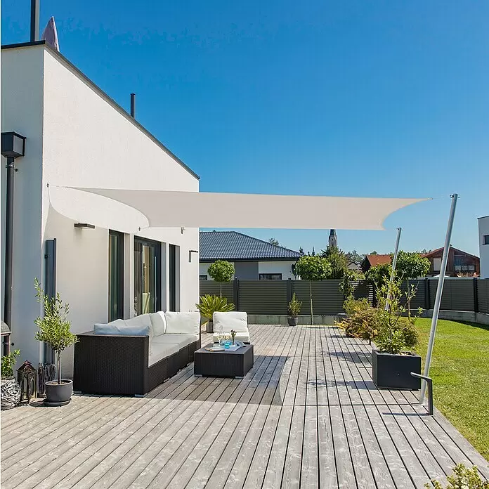 Windhager Sonnensegel - Grau, B x L: 4 x 3 m - Stimmungsaufnahme