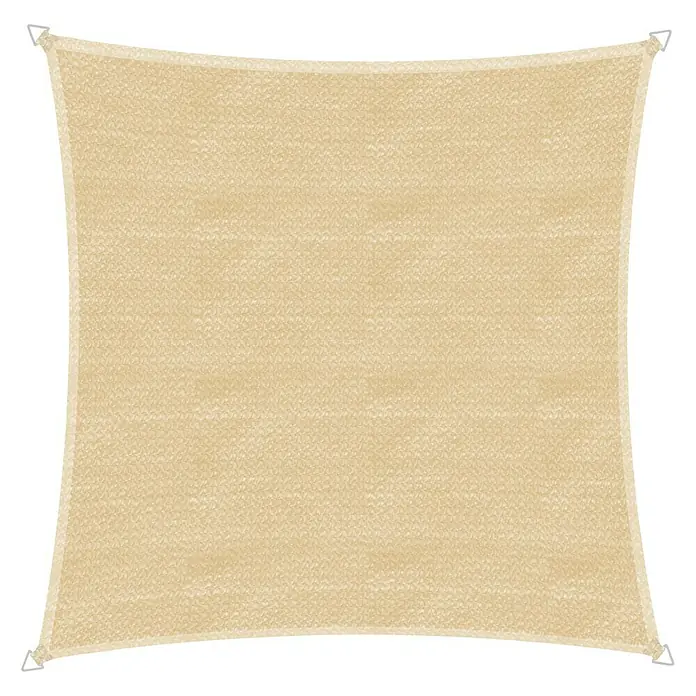 Windhager Sonnensegel Capri - L x B: 4 x 4 m, Quadratisch, Champagner - Beige Sonnensegel mit verstärkten Ecken und Ösen zur einfachen Montage. Ideal für Garten, Terrasse oder Balkon für effektiven Sonnenschutz.