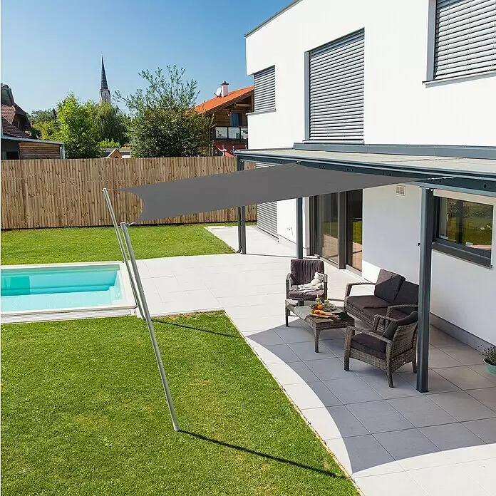 Windhager Sonnensegel - Anthrazit, B x L: 4 x 4 m - Stimmungsaufnahme