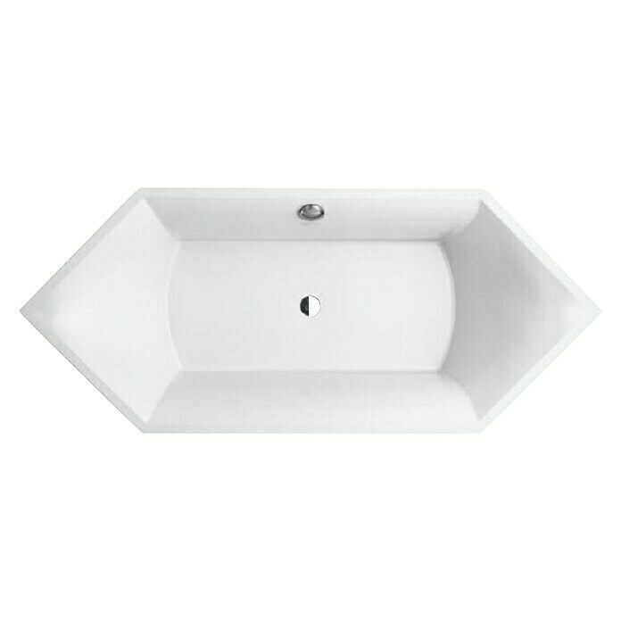 Villeroy & Boch Badewanne Squaro190 x 80 cm, Sechseck, Quaryl, Weiß Top View