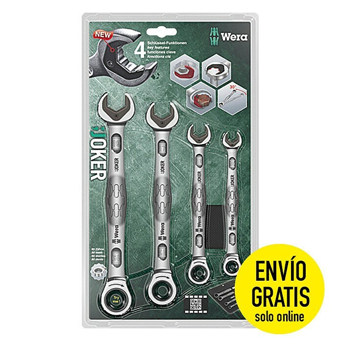 Wera Set viličasto obročnih ključev Joker  (Dolžina ključev: 10 - 19 mm, 4 -del.) | 1820 - Gabel-/Ringschlüssel | BADC - Schraubwerkzeug | BAD - Handwerkzeuge | BA - Handwerkzeuge | B - Werkz/Masch/Maschzubeh/Auto | BAUHAUS