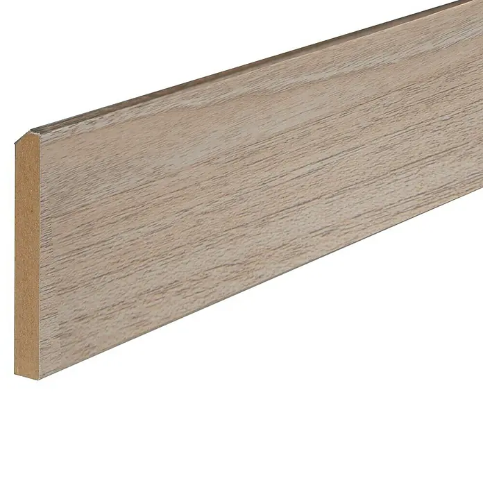 Finsa Rodapié Friso WP Roble Palo - 2,2 m x 11 mm x 80 mm - Un rodapié con efecto de madera clara, perfecto para interiores modernos y como un elegante acabado para revestimientos de suelo.