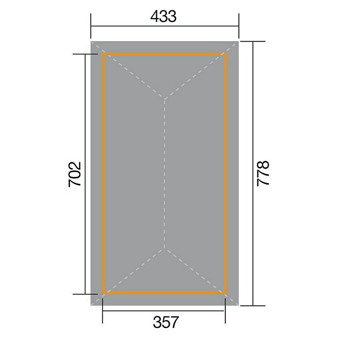 Weka Pavillon Gartenoase 651 B (Fichtenholz, Hausaußenmaß inkl. Dachüberständen: 778 x 433 cm) | BAUHAUS