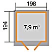 Weka Gerätehaus 325 A (3,88 m², Wandstärke: 19 mm, Unbehandelt) | BAUHAUS