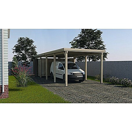 Weka Carport 617 (Holz, Grundfläche: 23,05 m², Ohne Dachplatten)