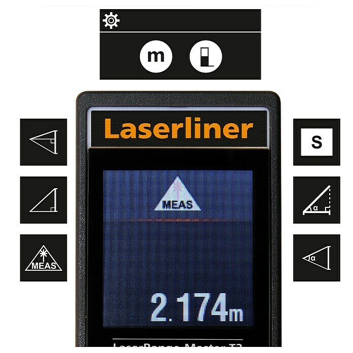 Laserliner Laserentfernungsmesser T3Messbereich: 0,2 - 30 m Detail Shot