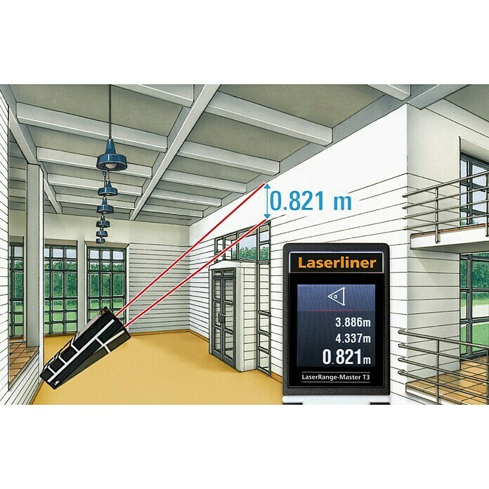 Laserliner Laserentfernungsmesser T3 (Messbereich: 0,2 - 30 m)