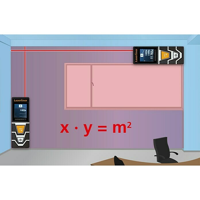 Laserliner Laserentfernungsmesser T3Messbereich: 0,2 - 30 m Use Shot