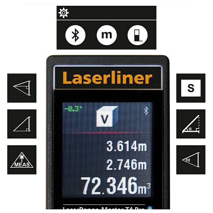 Laserliner Laserentfernungsmesser LaserRange Master T4Messbereich: 0,2 - 40 m Detail Shot