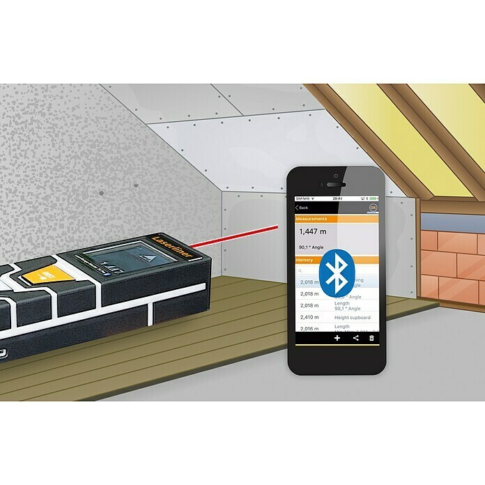 Laserliner Laserentfernungsmesser LaserRange Master T4Messbereich: 0,2 - 40 m Use Shot