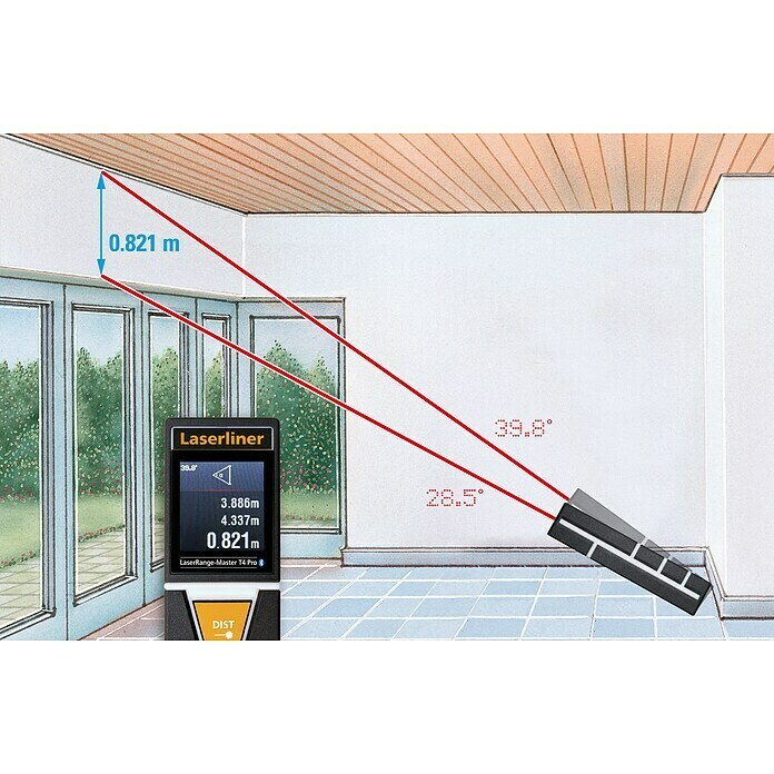 Laserliner Laserentfernungsmesser LaserRange Master T4Messbereich: 0,2 - 40 m Use Shot