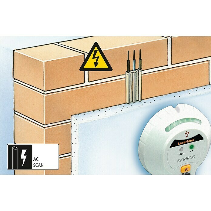 Laserliner Ortungsgerät StarFinderErfassungstiefe: Max. 40 mm Holz/Metall Detail Shot