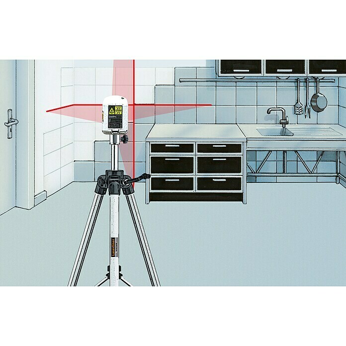 Laserliner Stativ VarioStand (Höhenverstellung: 57 - 122 cm, Stativ-Gewinde: ¼″)