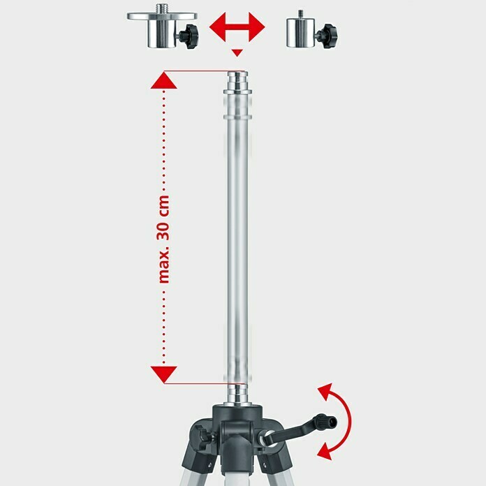 Laserliner Stativ VarioStandHöhenverstellung: 57 - 122 cm, Stativ-Gewinde: ¼″ Use Shot