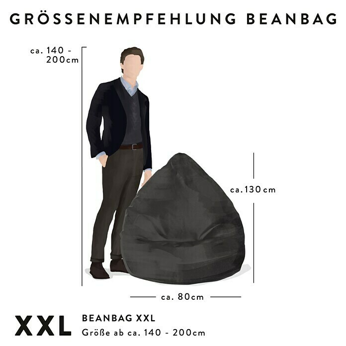 Sitzsack Beanbag AlfaXXL, Grün, 100 % Polyester Unknown