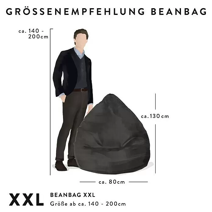 Sitting Point Sitzsack Beanbag EasyXXL, Tomate, 100 % Polyester