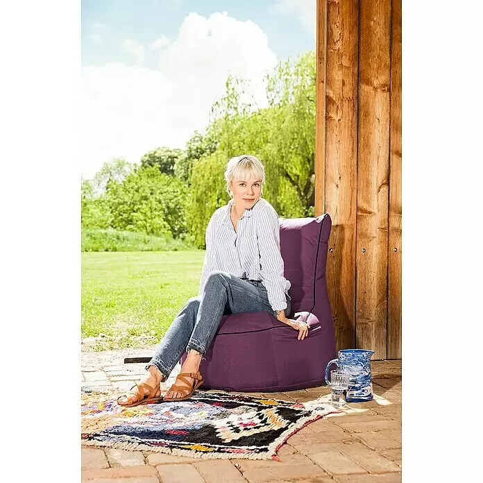 Sitzsack Swing Scuba Set inkl. Dotcom - 95 x 90 cm, Aubergine, 100 % Polyester/100 % Polyvinylchlorid - Stimmungsaufnahme