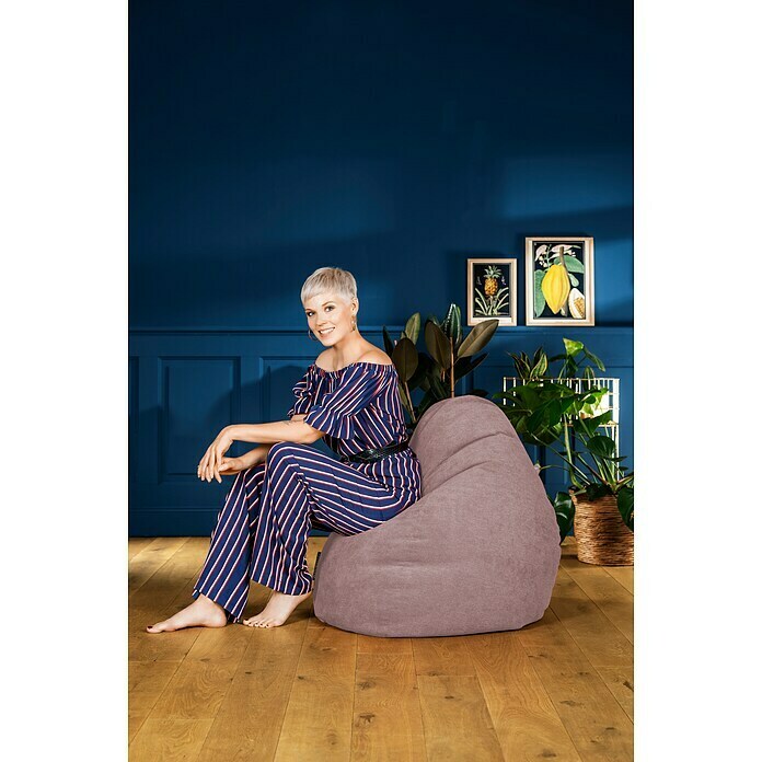 Sitzsack Beanbag AlfaXL, Altrosa, 100 % Polyester Mood Shot