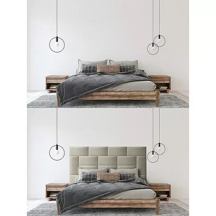 Fllow Wandpolster Inari - Taupe, L x B: 60 x 30 cm - Stimmungsaufnahme