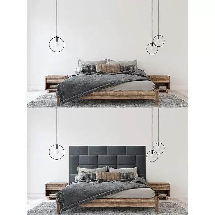 Fllow Wandpolster Inari - Anthrazit, L x B: 60 x 30 cm - Stimmungsaufnahme