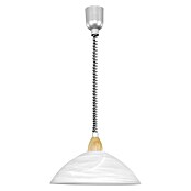 Eglo Okrogla viseča svetilka Lord 2 z leseno rozeto  (Premer: 360 mm, Višina: 110 cm, Bele barve, srebrne barve, nikelj mat barve, rjave barve) | 3015 - Pendelleuchte Wohnraum | CACA - Pendelleuchte Wohnraum | CAC - Indoorleuchten | CA - Beleuchtung | C - Elektro | BAUHAUS