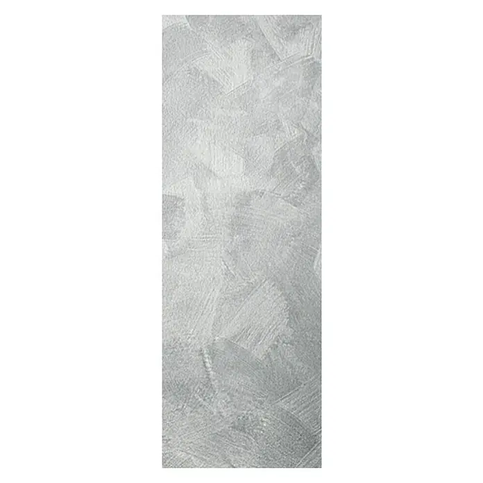 SCHÖNER WOHNEN-Farbe Trendstruktur Farbeffektputz Metall-Optik Effektfarbe - Silber, Glänzend, 2,5 l - Graue, rechteckige Wandfliese mit abstrakter Pinselstrich-Textur, ideal für moderne Innenräume. Die Fliese verleiht jedem Raum eine elegante Note.