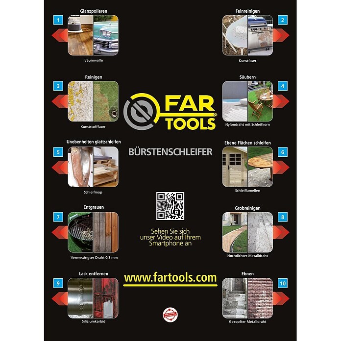 Fartools Elektro-Multischleifer REX 120C (1 300 W, Leerlaufschwingzahl: 900 U/min - 3 200 U/min) | BAUHAUS
