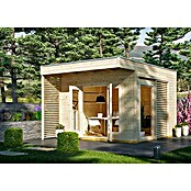 Skan Holz Gartenhaus Tokio 2 (Außenmaß inkl. Dachüberstand (B x T): 340 x 440 cm, Holz, Natur, 11,56 m², Einschalig) | BAUHAUS