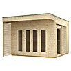 SKAN HOLZ Gartenhaus Tokio 2 (Außenmaß inkl. Dachüberstand (B x T): 340 x 440 cm, Holz, Natur, 11,56 m², Einschalig) | BAUHAUS