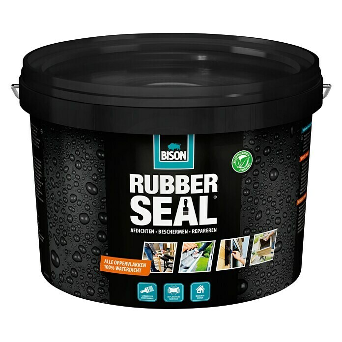 Afbeelding van Bison Rubber Seal Dikke bitumencoating Emmer 2,5 l Waterdicht