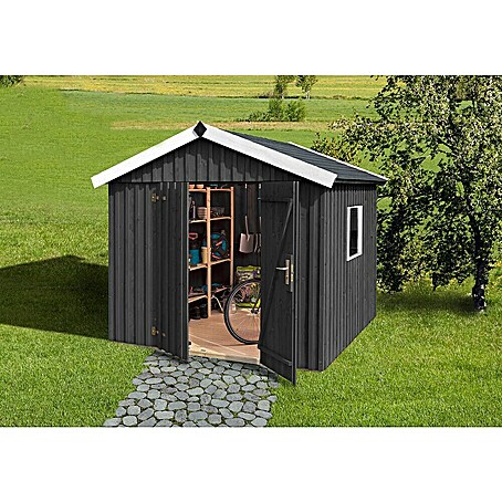 Weka Gerätehaus Schwedenhaus (Außenmaß inkl. Dachüberstand (B x T): 277 x 286 cm, Holz, 5,904 m², Wandstärke: 32 mm)