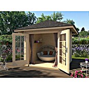 Weka Gartenhaus 177 (Außenmaß inkl. Dachüberstand (B x T): 380 x 380 cm, Holz, Natur) | BAUHAUS