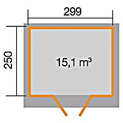 Weka Gerätehaus 325 (Holz, 7,493 m², Wandstärke: 19 mm) | BAUHAUS