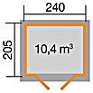 Weka Gartenhaus 122 (Holz, Schwedenrot/Weiß, Grundfläche: 4,941 m²) | BAUHAUS