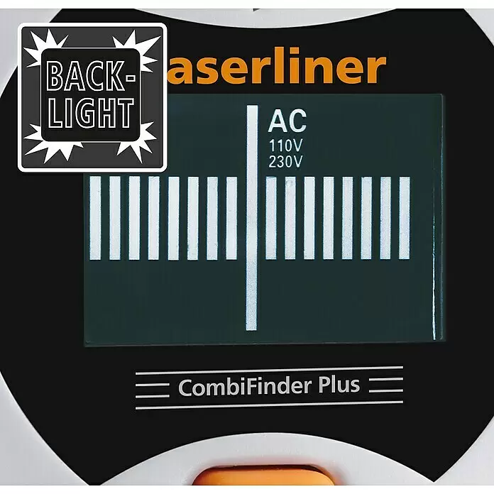 Laserliner Ortungsgerät CombiFinder Plus - Geeignet für: Aufspüren von spannungsführenden Leitungen und Metall, Erfassungstiefe: Max. 75 mm Eisenmetalle - Detailaufnahme