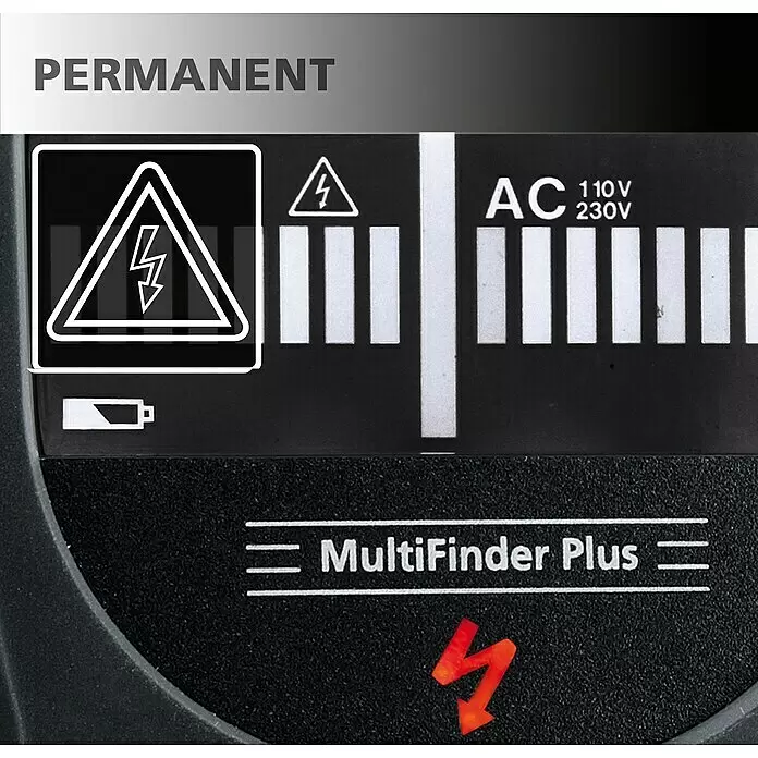 Laserliner Ortungsgerät MultiFinder Plus - Geeignet für: Aufspüren von spannungsführenden Leitungen, Holz und Metall, Erfassungstiefe: Max. 40 mm Holz/Metall - Detailaufnahme
