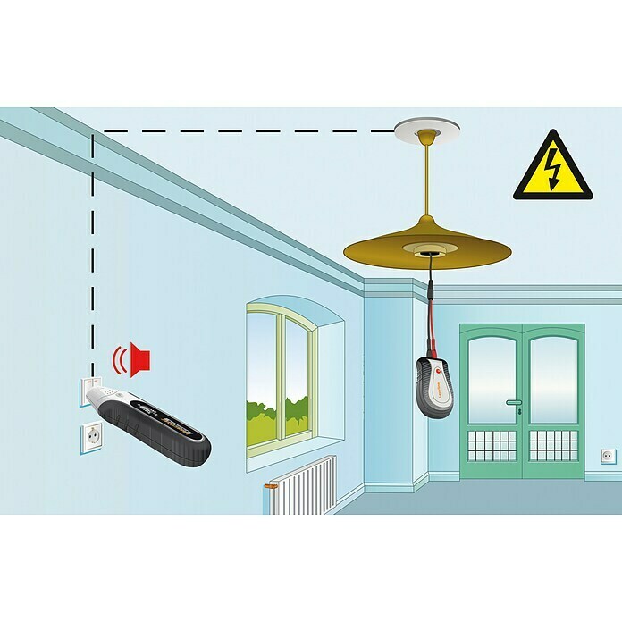 Laserliner Leitungssuchgerät AC-TracerGeeignet für: Ermittlung zusammenhängender Stromkreise Use Shot